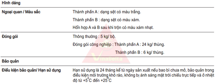 Thong so san pham sikadur 330